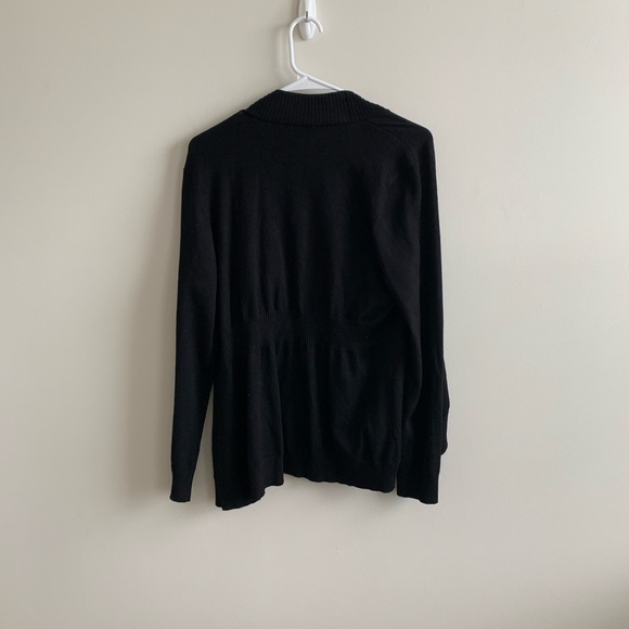Verve Ami long sleeve black open cardigan sweater - Picture 2 of 5